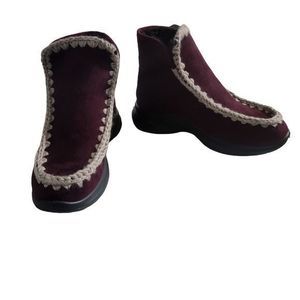 FLEXUS TESSO BOOTIES purple size 39 women's‎ nwot suede
